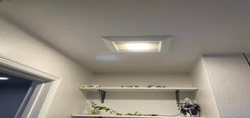 Panasonic bathroom fan with warm light installation