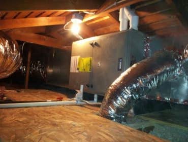 Howard D Attic installation, High Efficiency Heater