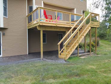 New Deck and Stamped Concrete Patio