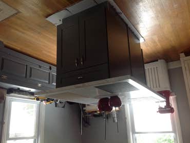 Gray Shaker Kitchen Island