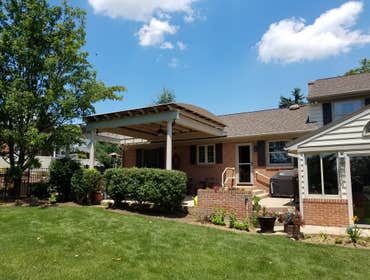 Sunbrella fabric pergola cover