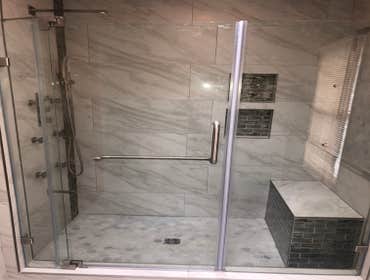 Condo Bathroom Renovation - West Loop, Chicago New walk in shower bathroom remodel in Greektown - west loop