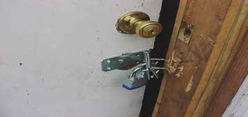 Chain & Padlock Front Door