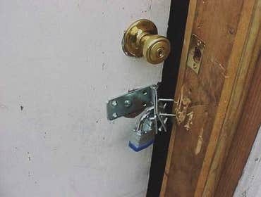 Chain & Padlock Front Door
