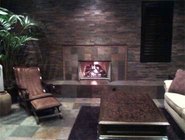 Home Renovation Natural Slate Tile and Stacked Wall