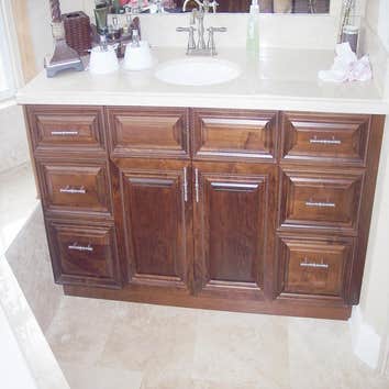 Cherry Wood Door Decorated with Rope in Chocolate color