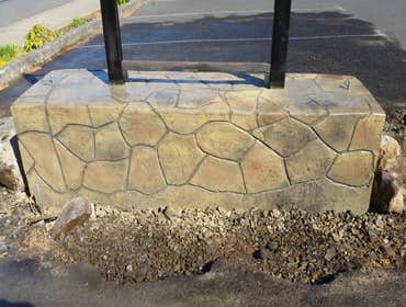 Sign Base. A concrete sign base for a local church in Hood River, OR