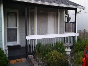 Photos by Charvet Enterprises #15 repaint of my own home custom dutched corners and blackout foundation..
