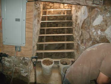 Stephanie Gates Columbia Pa roughcasted her wall, put 68 ft of system and one zoeller pumping station.