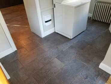 Porcelain tile floor