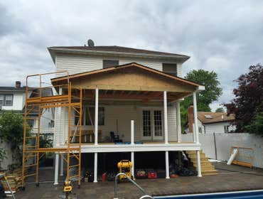 Deck with roof - in progress