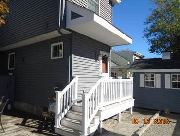 Photos by Saviors Custom Carpentry, Inc #1 Composite steps, vinyl railings & 1x4 azek