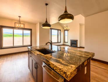 Kitchen Island into Living Room