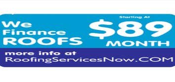 We offer roof financing.