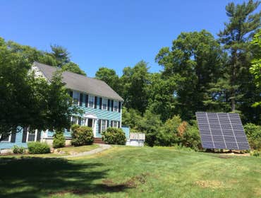 Photos by Plymouth Solar Energy #1 Ground Mounted hillside array
