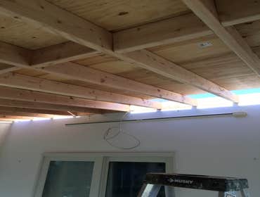 Milltown NJ- Rebuilt SunRoom Caved in Roof, New Roof had to be built.