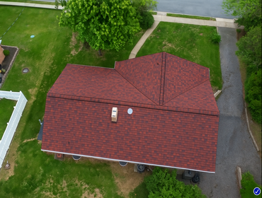Photos by Red Patch Roofing & Contracting, LLC #2 Patriot Red shingle roof installation