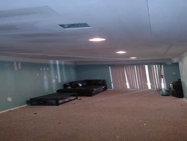 New drywall ceiling.