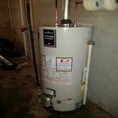 Hot water tank installation