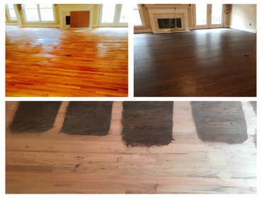 Before after-dark walnut stain