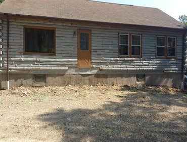 Covered deck before