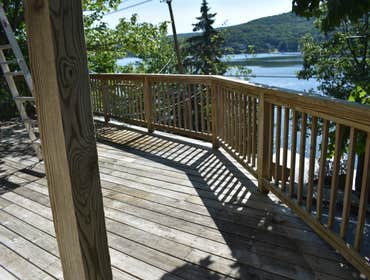Deck Painting Prep surfaces for Painting
Power wash all surfaces
Paint Flooring and Railings