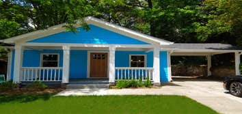 Holmes Unique Full Interior/Exterior Reno completed by US Legacy's Renovation Department 2016 The exterior blue paint is just down right adorable. Defi