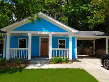 Holmes Unique Full Interior/Exterior Reno completed by US Legacy's Renovation Department 2016 The exterior blue paint is just down right adorable. Defi
