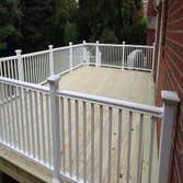 Deck with white railing