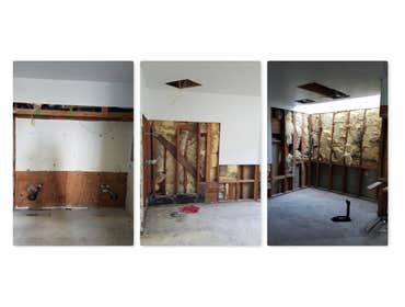 Lower level Master bath demo Laguna Niguel after