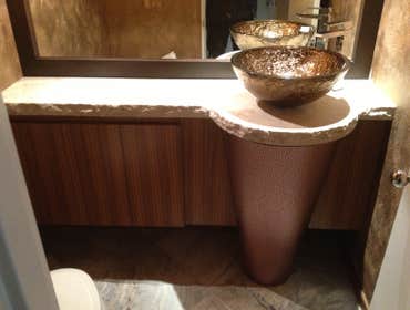 Custom Zebra/ Cooper Vanity