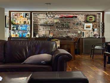 Photos by Dream Builders Home Improvement LLC #5 On this project we renovate kitchen, living and dinning room and we include this lovely private bar, o