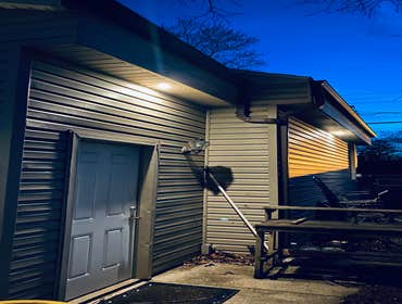 Photos by Freedom Electric LLC #5 Install LED sofit lighting on house and detached garage. Controlled via 1 smart dimmer in garage. Light sensing senso