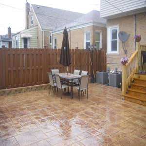 Stamped Concrete & Patio Door & Deck Project