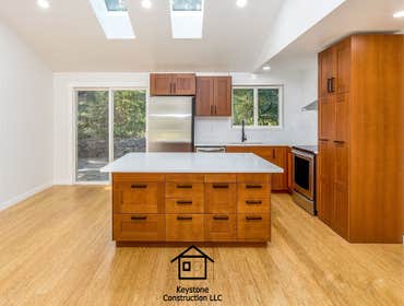 Kitchen Remodel with new Quartz, White Backsplash, and fresh paint