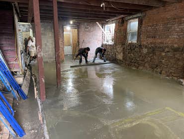 New basement concrete floor