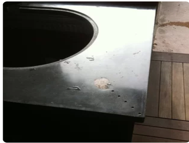Redwood Concrete Outdoor Kitchen