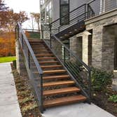 Exterior Staircase with metal railings