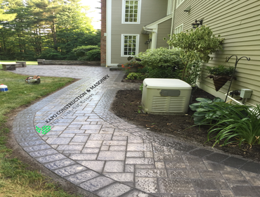 Paver Patio, Bluestone Steps, Retaining Wall done in Canton CT