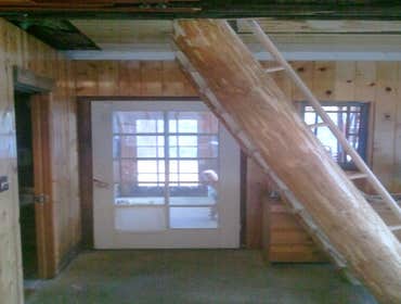 Cameron Cattanach Project this cabin had a pull down ladder that was in really bad shape
so i talked to the owner of the property and suggested that 