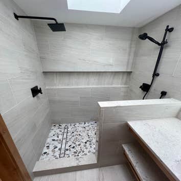Photos by Oscar Tile LLC #1 Full Master Bathroom Remodel
Custom Shower
Custom Vanity
Custom Barn Door