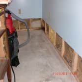 Moldy drywall removed