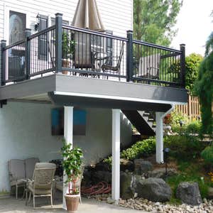 custom trex deck and dryspacing