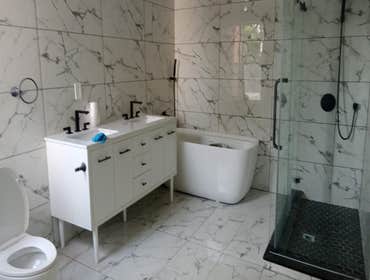 Photos by One by One Painting LLC #1 On this house we did demolition framing plumbing electrical Sheetrock painting window doors floor trim kitchen cab