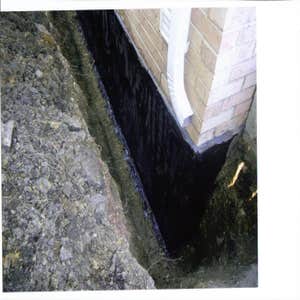 Foundation Waterproofing Outside Pictures show the process of waterproofing basement from outside. The installation process includes installing...