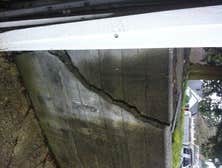 failing retaining wall