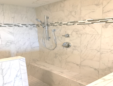 Bathroom Remodeling by Beach Remodeling HHI Bathroom remodel in Sea Pines with custom showers, tile, vanities, fixtures, lighting by Beach Remodeling H