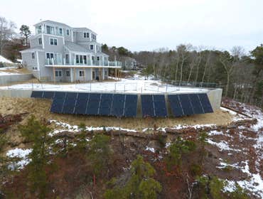 Photos by Plymouth Solar Energy #1 Ground Mounted hillside array