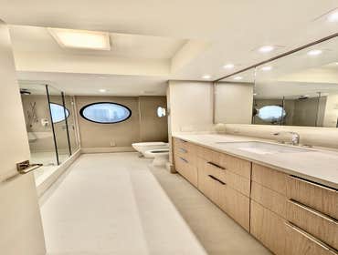 Custom Oak Vanity & Integrated Modern Lighting