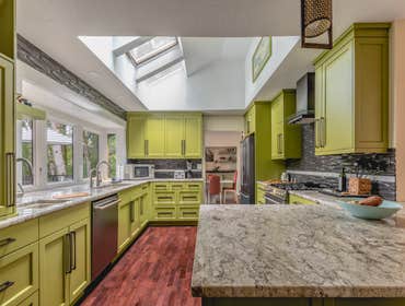 Modern with Pops of Color, Whole Home This couple found the perfect neighborhood as they relocated to Salem, but the house did not reflect their vibran